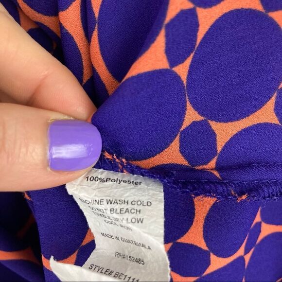 PAPERMOON blouse | purple orange | size small | sleeveless | stitch fix - Picture 11 of 11